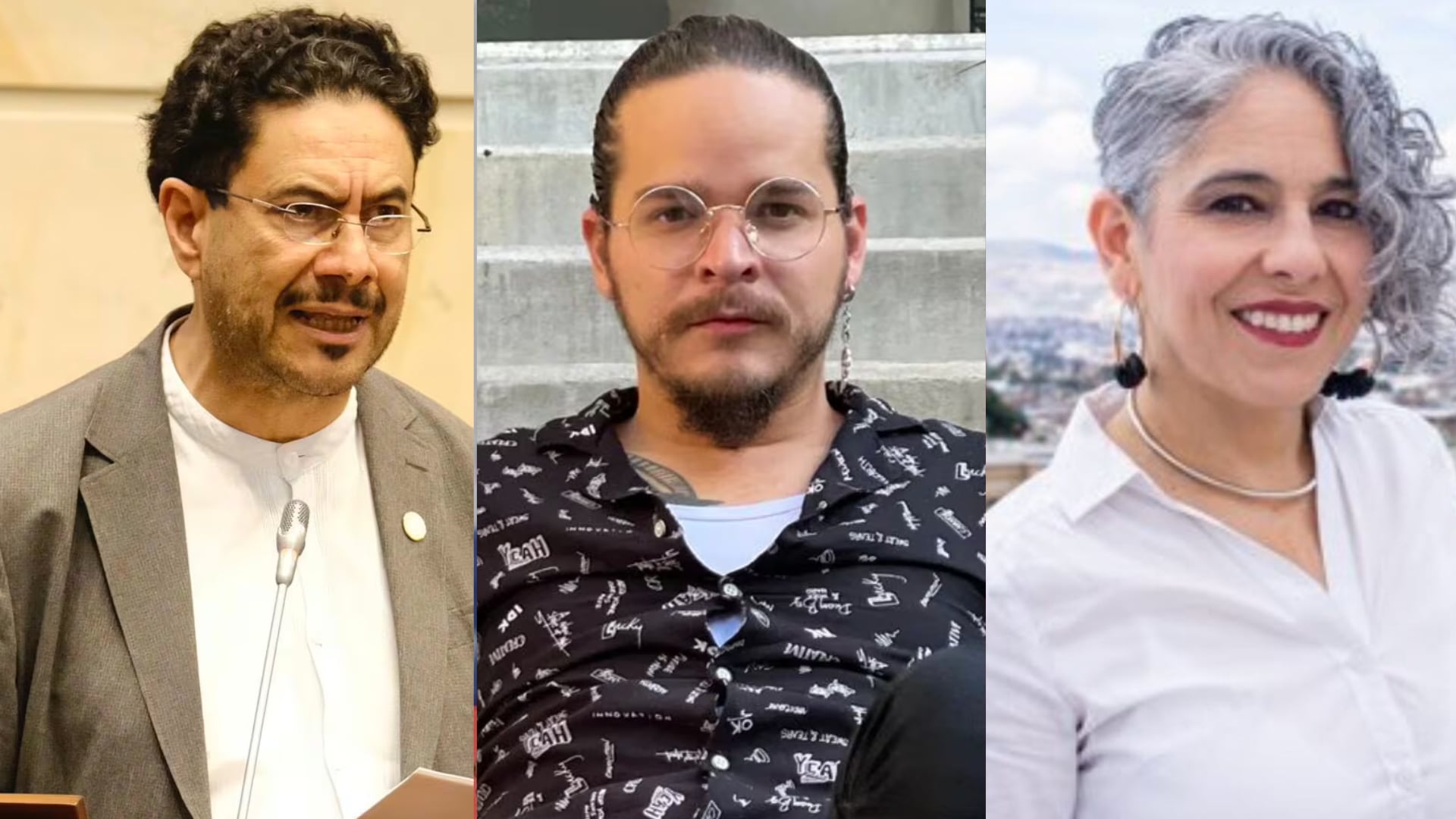 Iván Cepeda, Daniel Daza y María José Pizarro