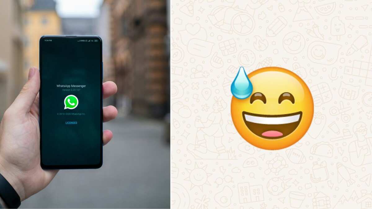 El emoji de carita amarilla riendo con una gota en la frente es uno de los más populares en WhatsApp