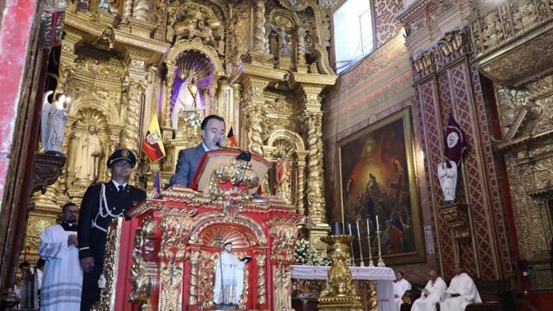 El tradicional Te Deum para dar inicio a las fiestas de Quito
