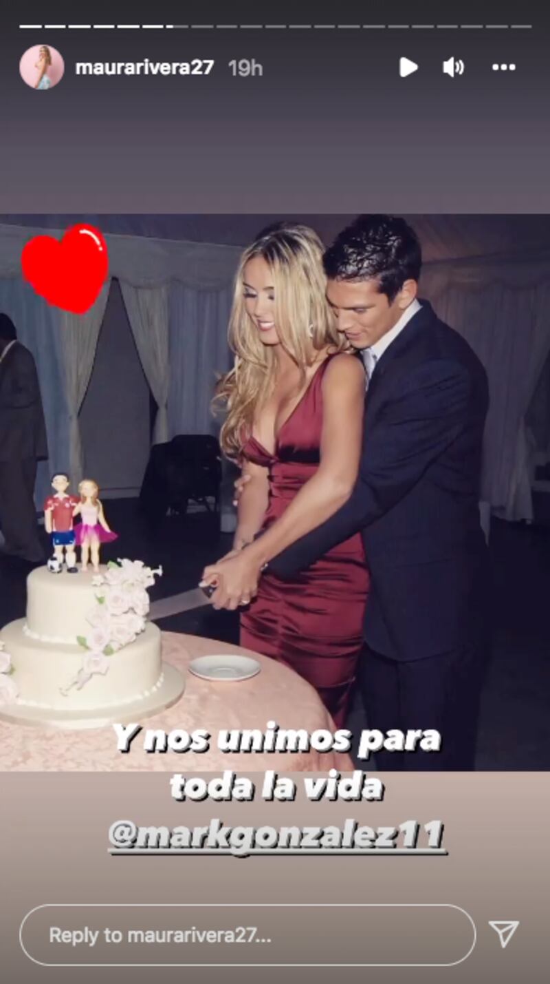 Maura Rivera celebró 11 años de matrimonio junto a Mark González