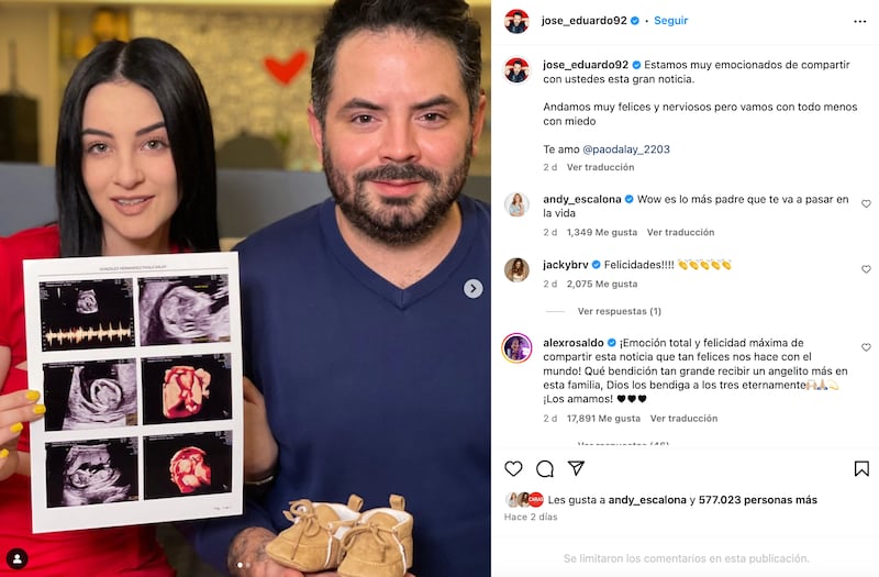 José Eduardo Derbez y Paola Dalay anuncian que convertirán en papás