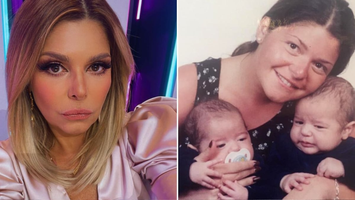 Itatí Cantoral y sus hijos mayores, los gemelos José Eduardo y Roberto Miguel