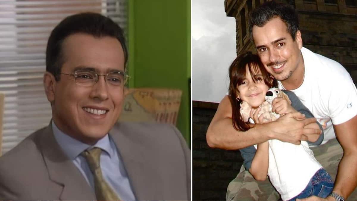 Jorge Enrique Abello y su hija mayor, Candelaria, cuando era niña