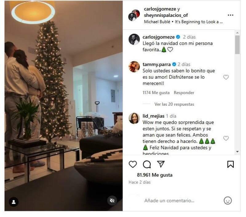 Sheynnis Palacios celebrará su primera Navidad junto a Carlos Gómez este 2024