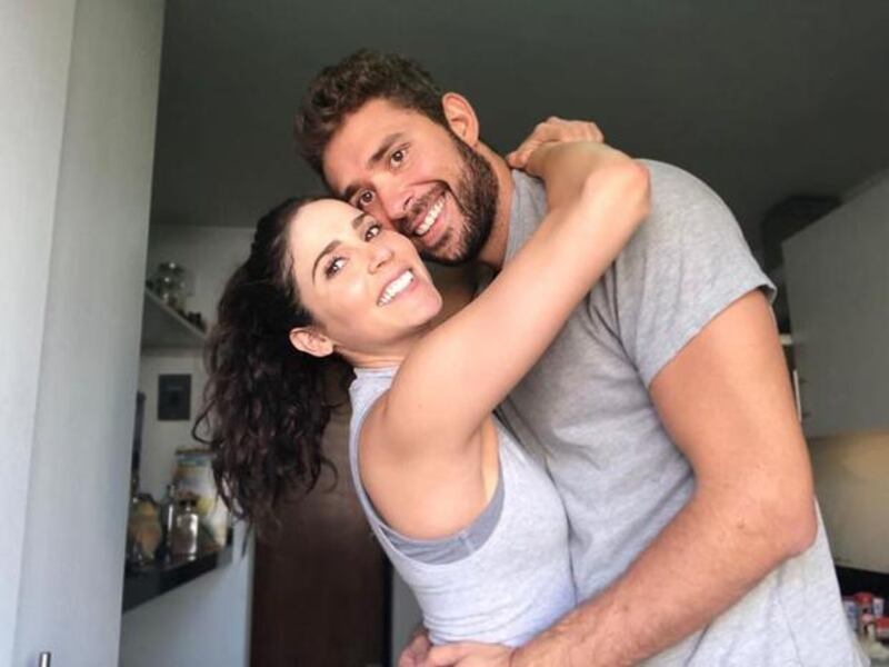 Pablo Castillo y su pareja.