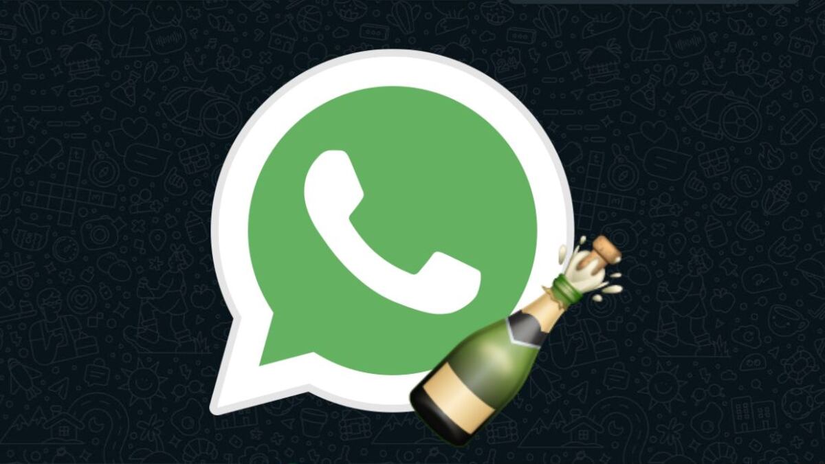 La llegada del año puede celebrarse en WhatsApp activando el "modo Año Nuevo"