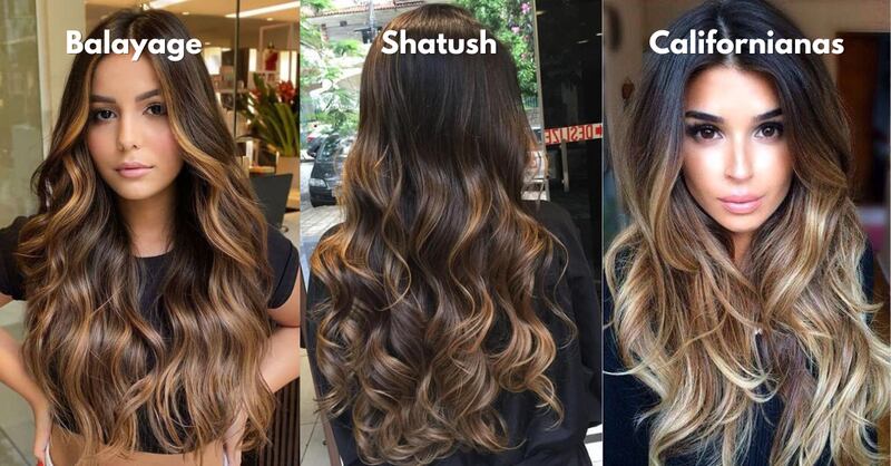 Diferencia entre balayage, shatush y mechas californianas