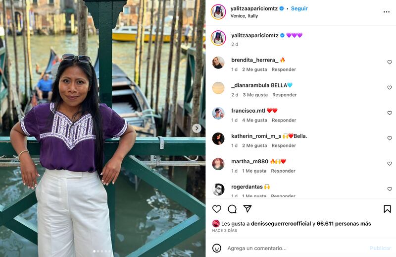 Yalitza Aparicio presume un hupil durante su estancia en Venecia