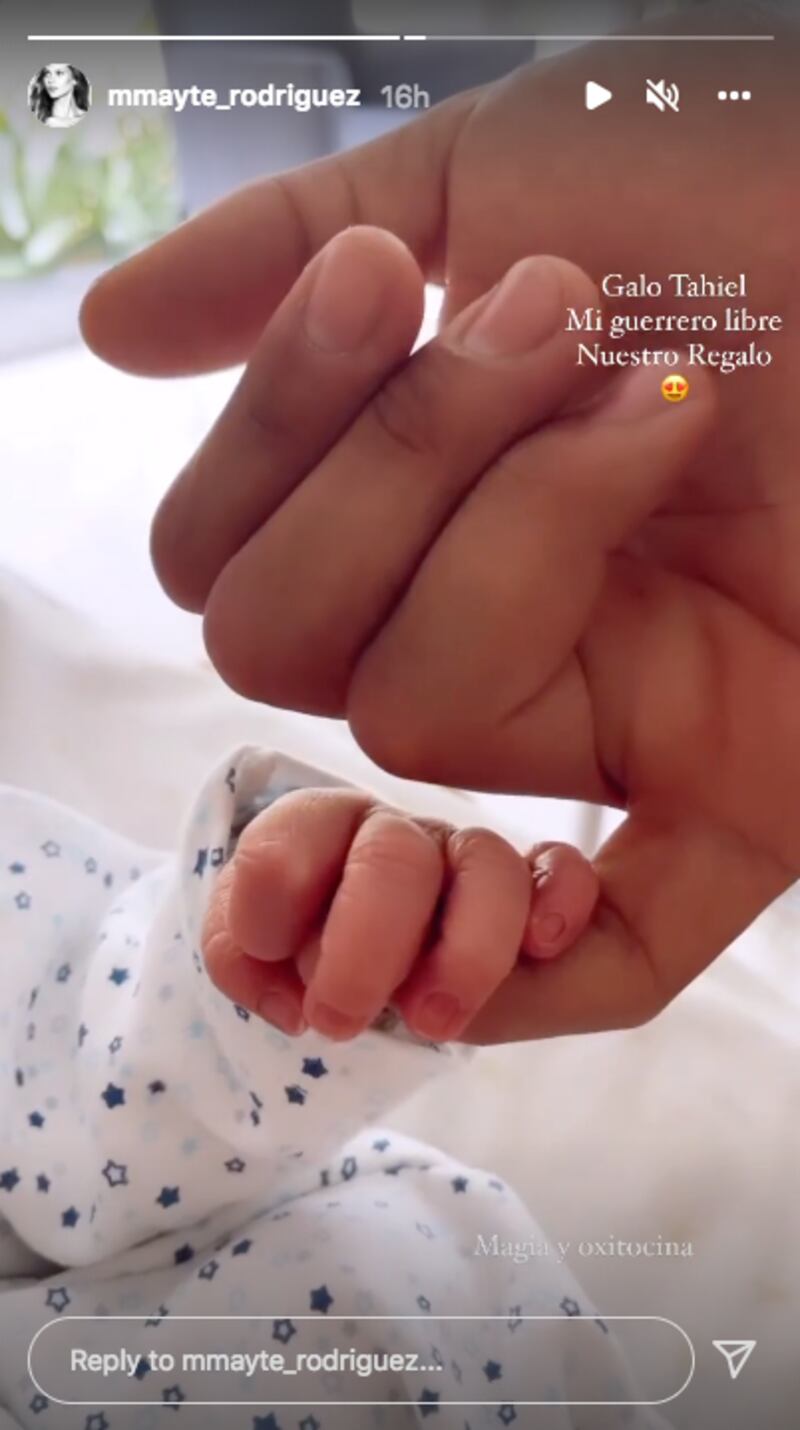 Mayte Rodríguez anunció el nacimiento de su hijo Galo