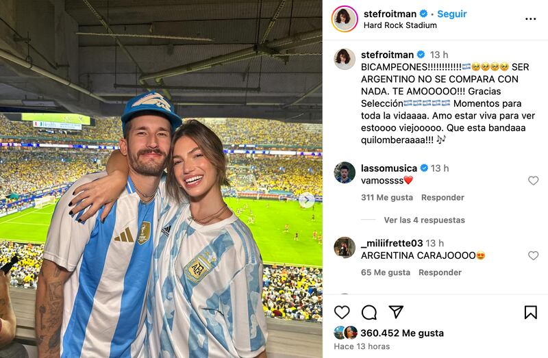 Ricky Montaner y su esposa Stefi Roitman