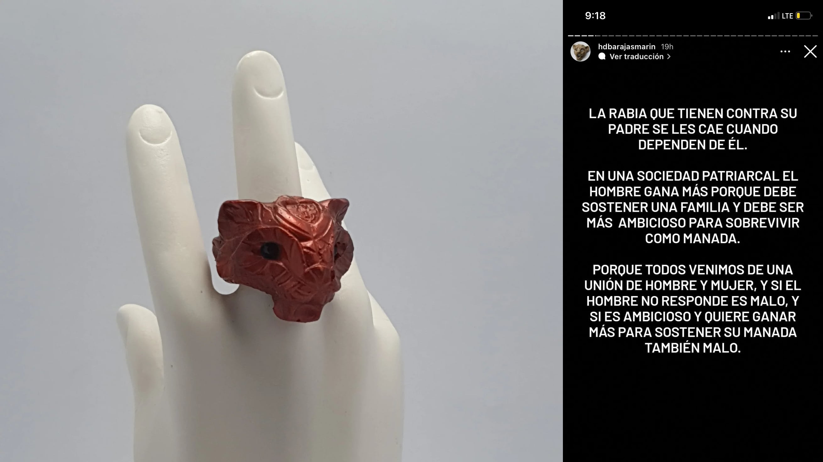 Mensajes misoginos de diseñador colombiano