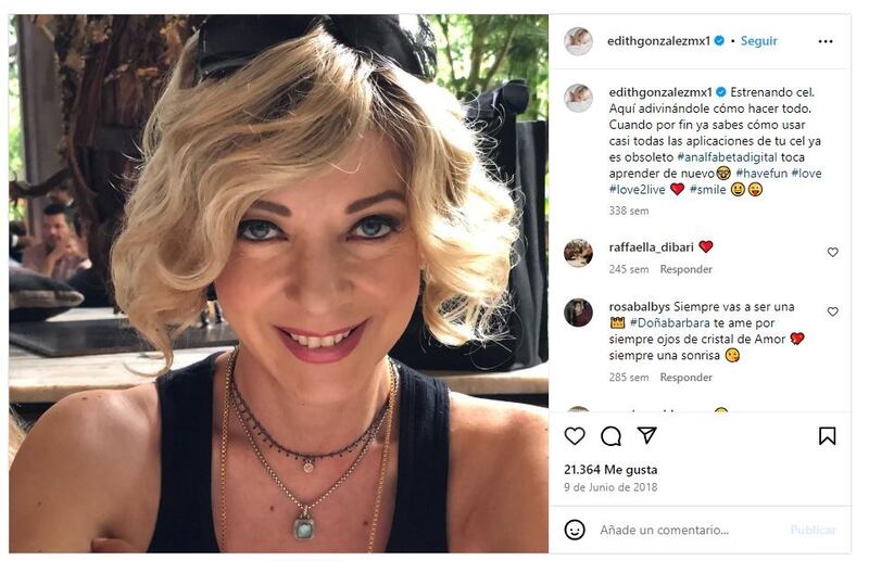 Edith González falleció en junio del año 2019