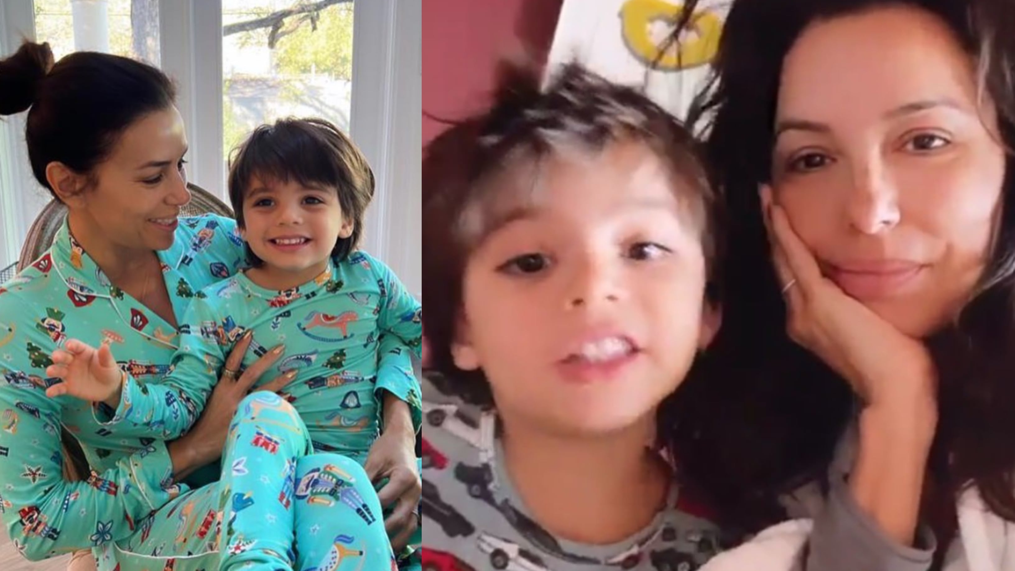 Eva Longoria y su hijo Santiago