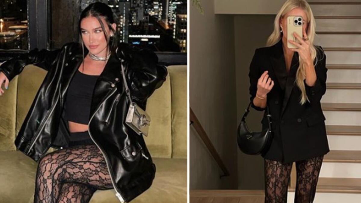 Moda pantalón de encaje