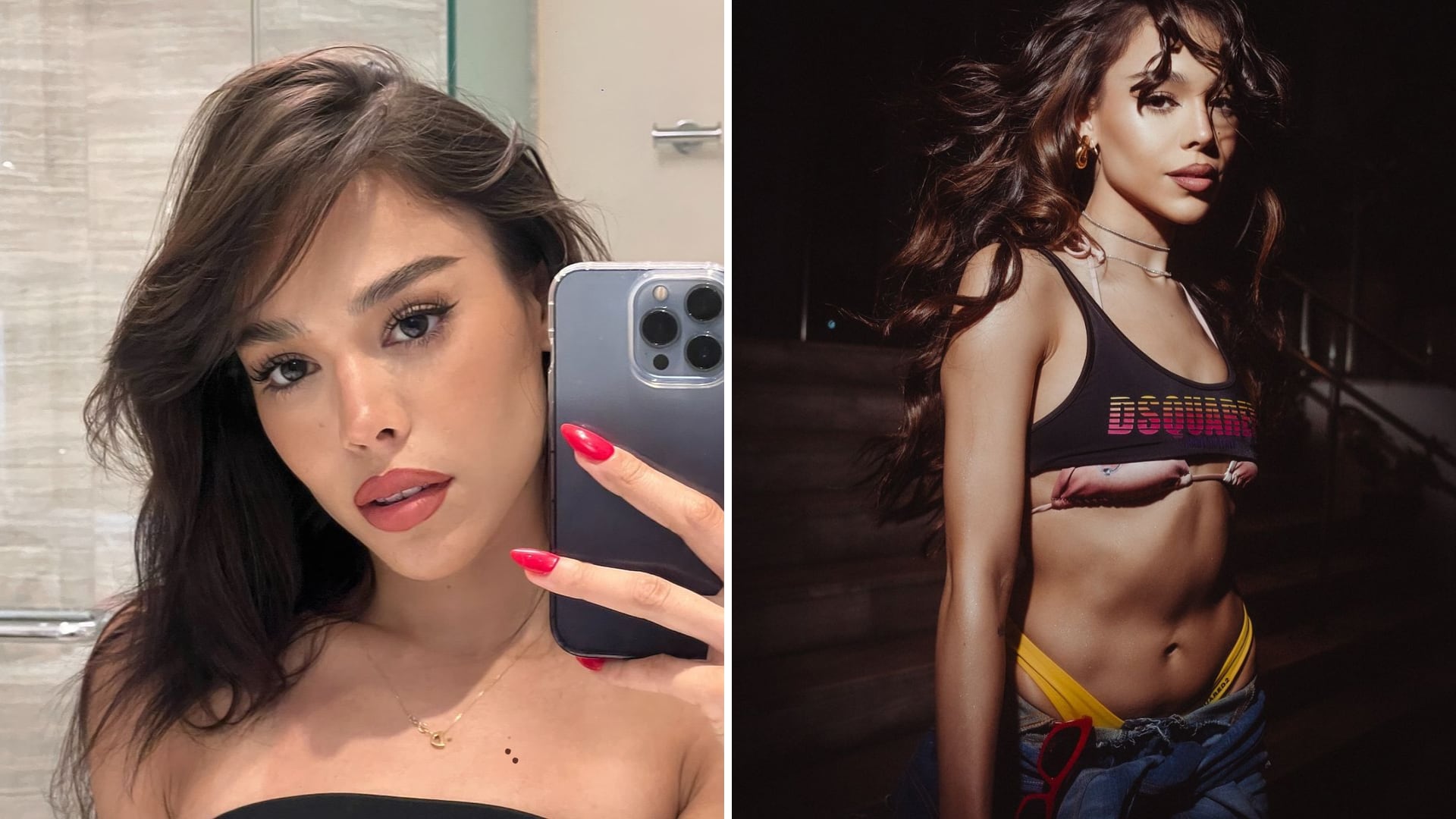 El atrevido top "ilusión desnuda" de Danna en la fiesta de Soltera de Shakira que los muchos no soportaron