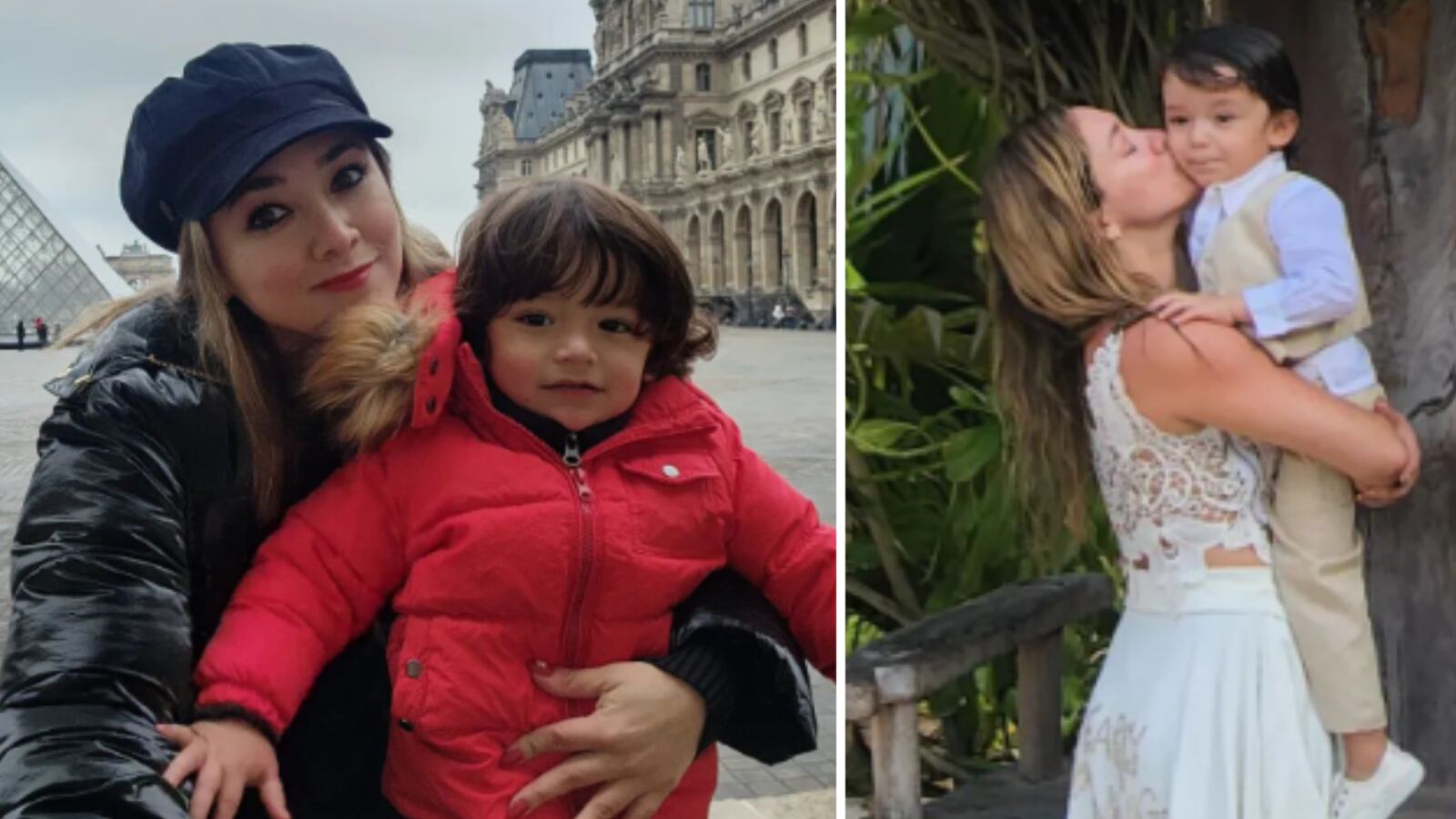 Sherlyn González y su hijo