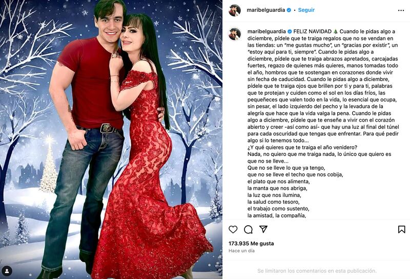 Maribel Guardia junto a su hijo Julián Figueroa