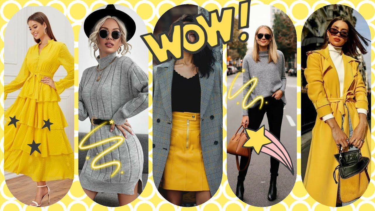 Amarillo y gris colores en tendencia