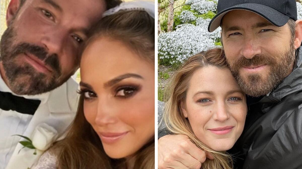 JLo y Ben Affleck, Blake Lively y Ryan Reynolds y otros famosos con hermosas historias de amor