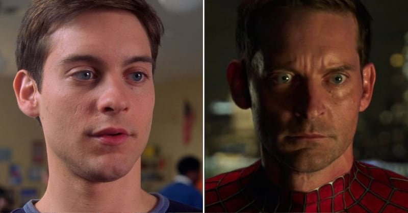 Tobey Maguire en 'Spider-Man' y en 'Spider-Man: No Way Home'