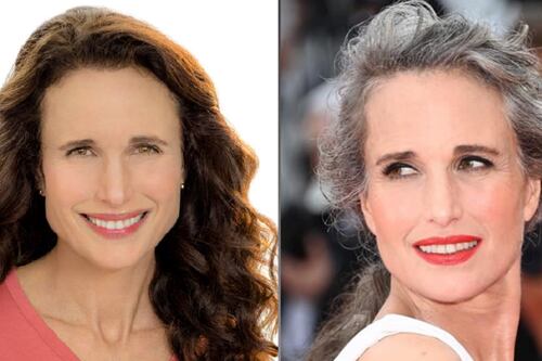Andie MacDowell nos enseña que las canas también pueden ser elegantes