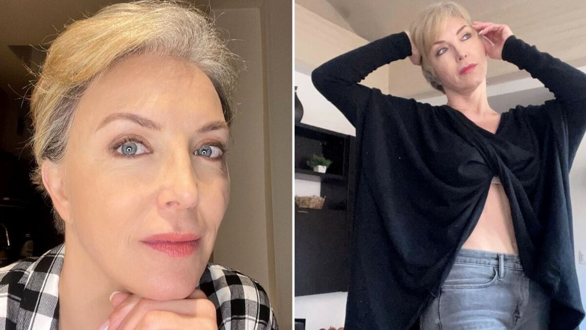 Laura Flores posando segura de sí misma