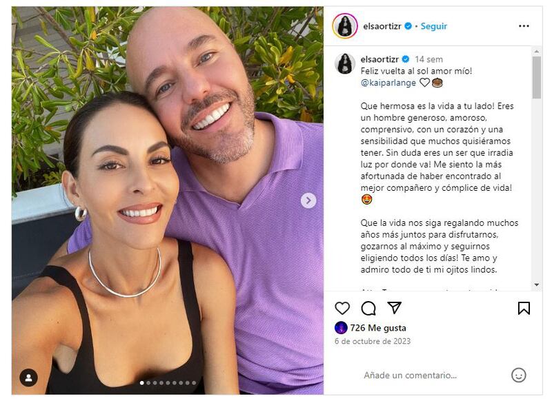 Elsa Ortiz  y su novio, Kai Parlange