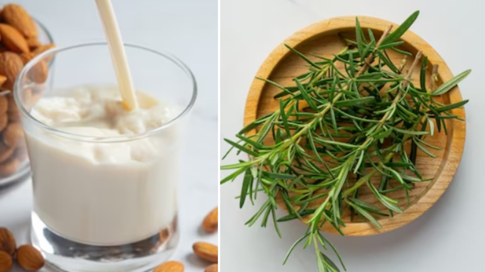 Mascarilla de leche de almendras y romero