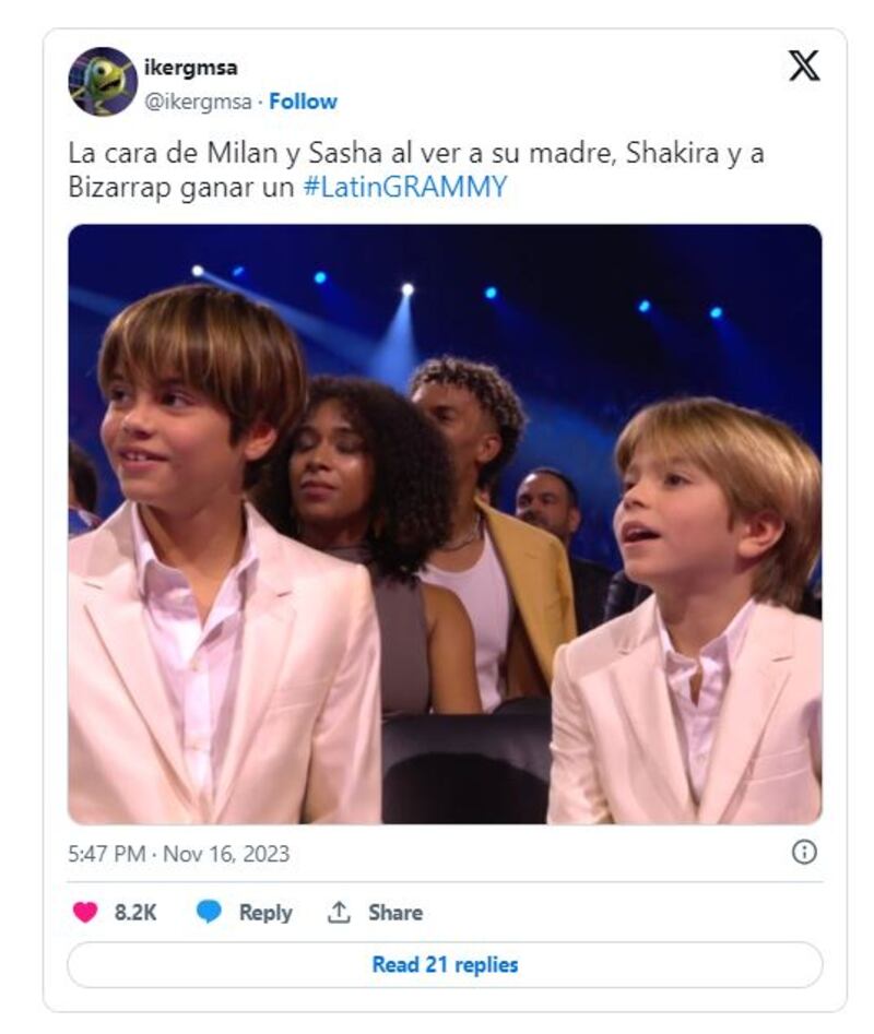 Milan y Sasha, los hijos de Shakira, son los fanáticos número uno de la cantante