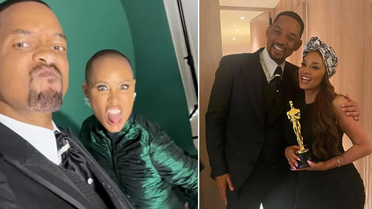 Will Smith con Jada Pinkett y Sheree Zampino