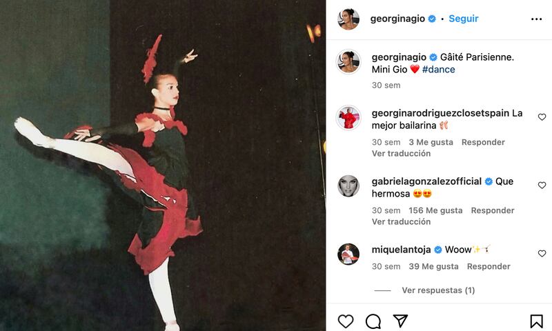 Georgina Rodríguez bailando ballet.