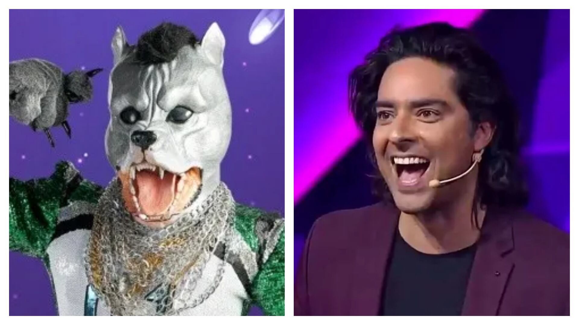 Pitbull y Cristián Riquelme en "¿Quién es la Máscara?"