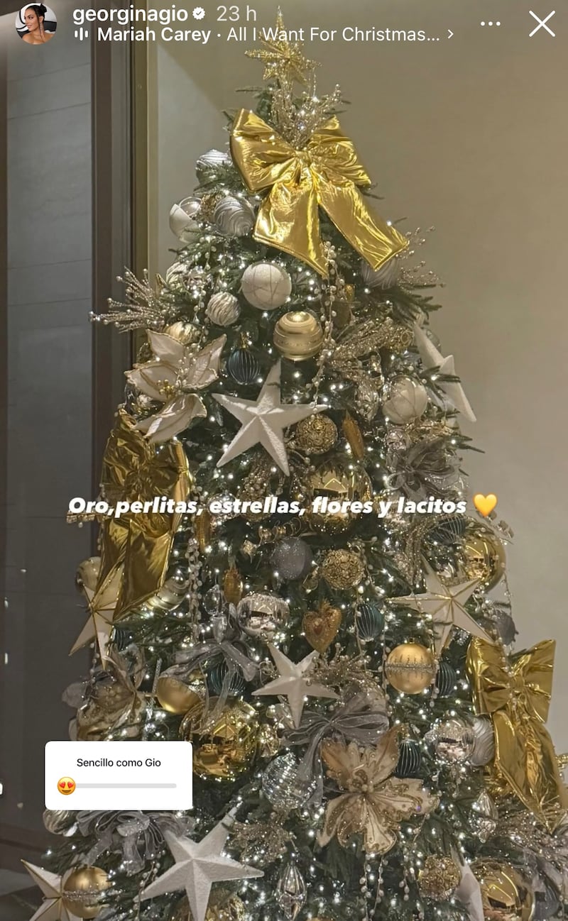 Georgina Rodríguez presumió su árbol de Navidad
