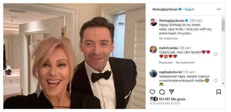 Hugh Jackman y su esposa, Deborra-Lee Furness, se casaron en 1996
