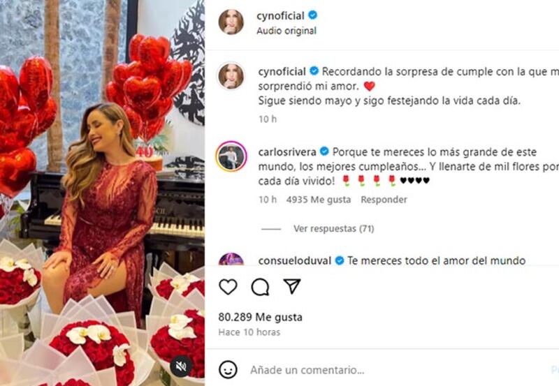 Cynthia Rodríguez regalos cumpleaños