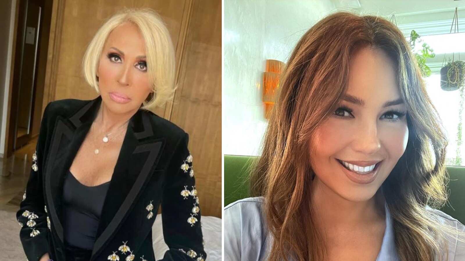 Thalia y Laura Bozzo realizan el challenge de Marimar.