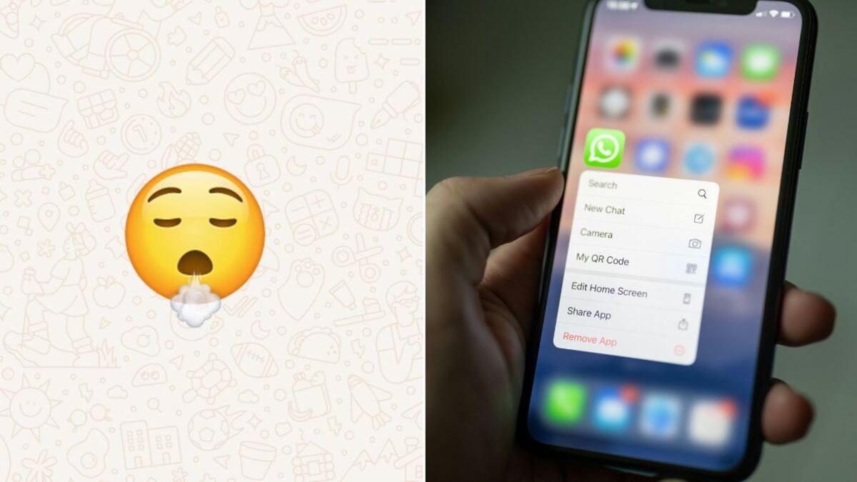 El emoji que está botando humo por la boca es de los más novedosos