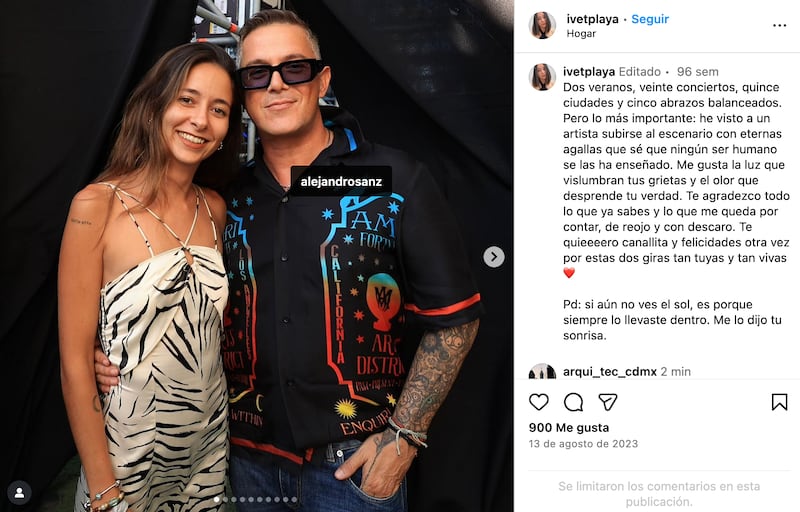 Ivet Playà y Alejandro Sanz