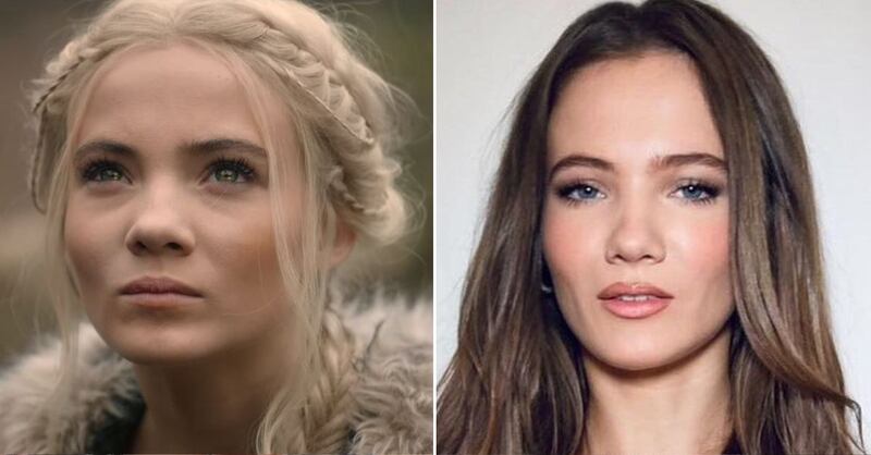 Freya Allan en la tercera temporada de 'The Witcher' y en la vida real