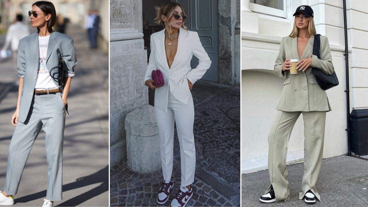 Pantalones sastre con tenis