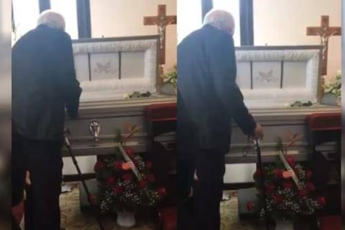 VIDEO: Abuelo le canta a su esposa en su funeral