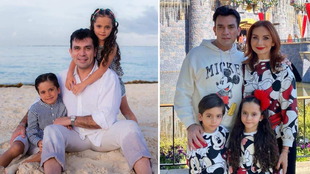 Jorge Salinas y Elizabeth Álvarez con sus hijos