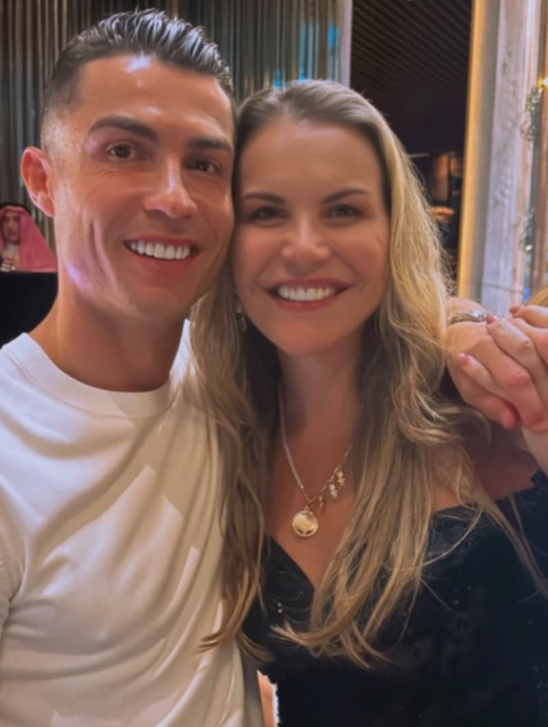 Cristiano Ronaldo y su hermana