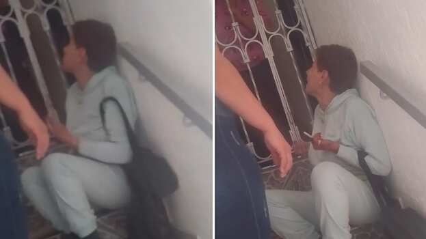 Exmodelo Ingrid Karina llorando en paga diario en Bogotá