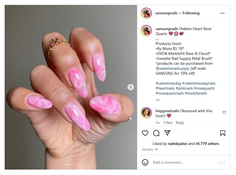 Las uñas en rosa son infalibles para triunfar en San Valentín