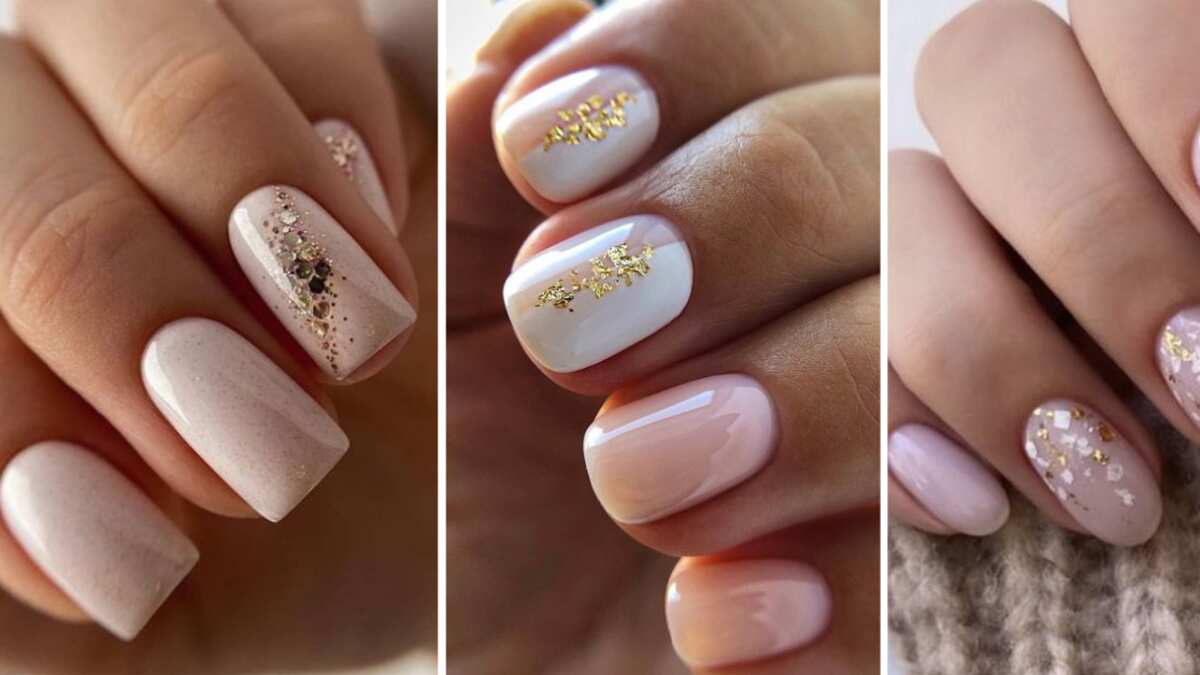 Diseños de uñas en tonos nude