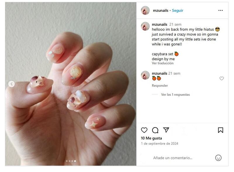 Las uñas capibara son perfectas para llevar durante la temporada primavera-verano