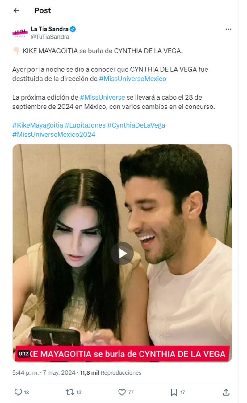 El video de la supuesta "burla" de Enrique Mayagoitia a Cynthia de la Vega