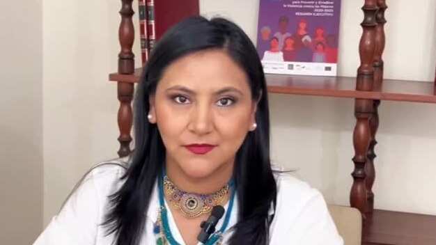 Blanca Sacancela, candidata a la vicepresidencia de Ecuador
