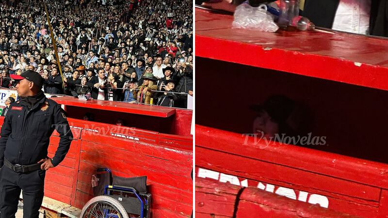 Parece que a la cantante Ángela Aguilar ya no le gusta aparecer tanto en público y la captaron escondida para ver el show de su padre Pepe.